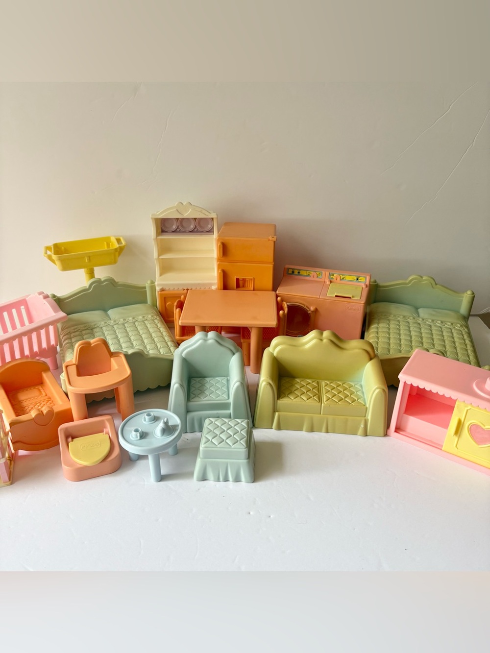Vintage Playskool Victorian Dollhouse Furniture Lot